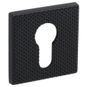 Paar vierkante cilinderrozetten 52x5mm 4230 5SQ 153 zwart parel gehamerd / PCE