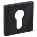 Pair of Square Cylinder Escutcheons 52x5mm 4230 5SQ 153 Pearl Hammered Black / PC