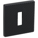 Pair of Square Keyhole Escutcheons 52x5mm 4220 5SQ 153 Pearl Hammered Black / PC