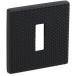 Pair of Square Keyhole Escutcheons 52x5mm 4220 5SQ 153 Pearl Hammered Black / PC
