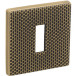 Paar vierkante sleutelrozetten 52x5mm 4220 5SQ 77 gehamerd antiek messing / PCE