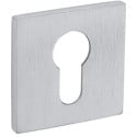 Pair of Square Cylinder Escutcheons 52x5mm 4049 5SQ 96 Satin Chrome / PC