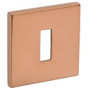 Paar vierkante sleutelrozetten 52x5mm 4048 5SQ 161-PVD gepolijst koper / PCE