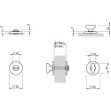 Round WC Fitting Ø52x5mm 4041 5S 152 Pearl White per Piece