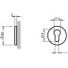 Paire d'entrées cylindre rondes Ø52x5mm 4046 5S 158 laiton satiné / PCE