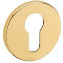 Pair of Round Cylinder Escutcheons Ø52x5mm 4046 5S 01 Polished Brass / PC