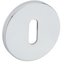 Paire d'entrées de clé rondes Ø52x5mm 4045 5S 03 laiton chromé / PCE