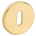 Paire d'entrées de clé rondes Ø52x5mm 4045 5S 01 laiton poli / PCE