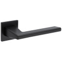Pair of black pearl door handles on square rosettes 4140 5SQ 153 / PC
