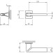 Paar deurklinken op vierkante rozetten 4140 5SQ 142 parel vernikkeld / PCE