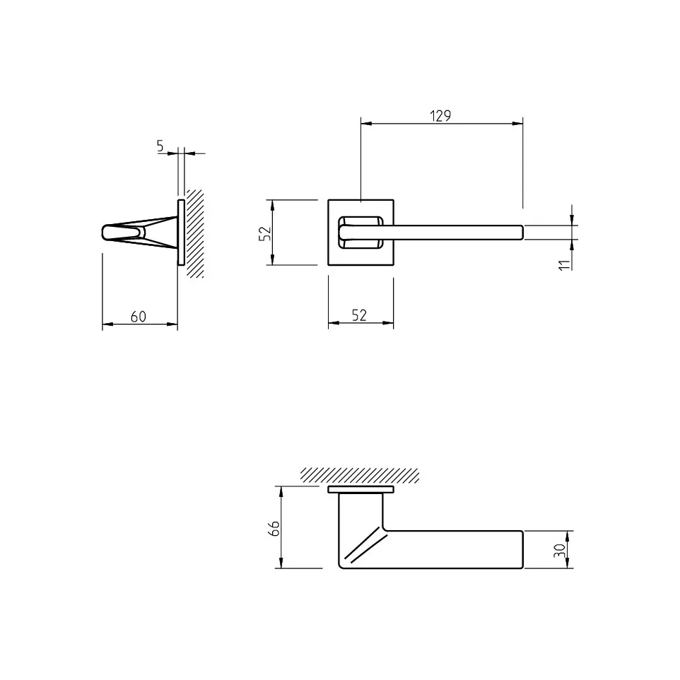 Pair of Pearl Nickel Door Handles on...