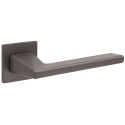 Pair of Door Handles on Square Rosettes 4140 5SQ 141 Titanium Finish / Each