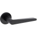 Pair of black pearl door handles on round rose 1967 5S 153 / PC