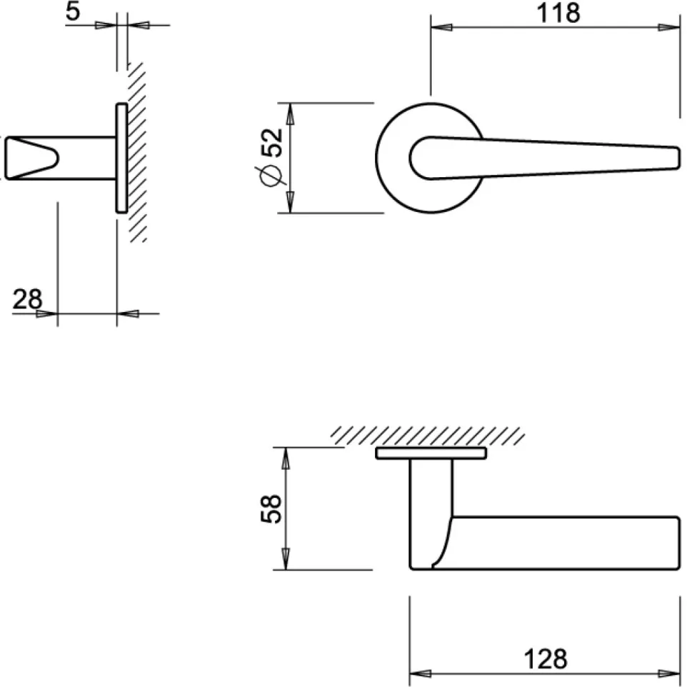 Pair of black pearl door handles on...