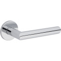 Paire poignées de porte serties sur des rosaces rondes 4002 5S 03 chrome poli / PCE