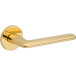 Pair of Polished Brass Door Handles on Round Rosettes 4165 5S 01 / PC