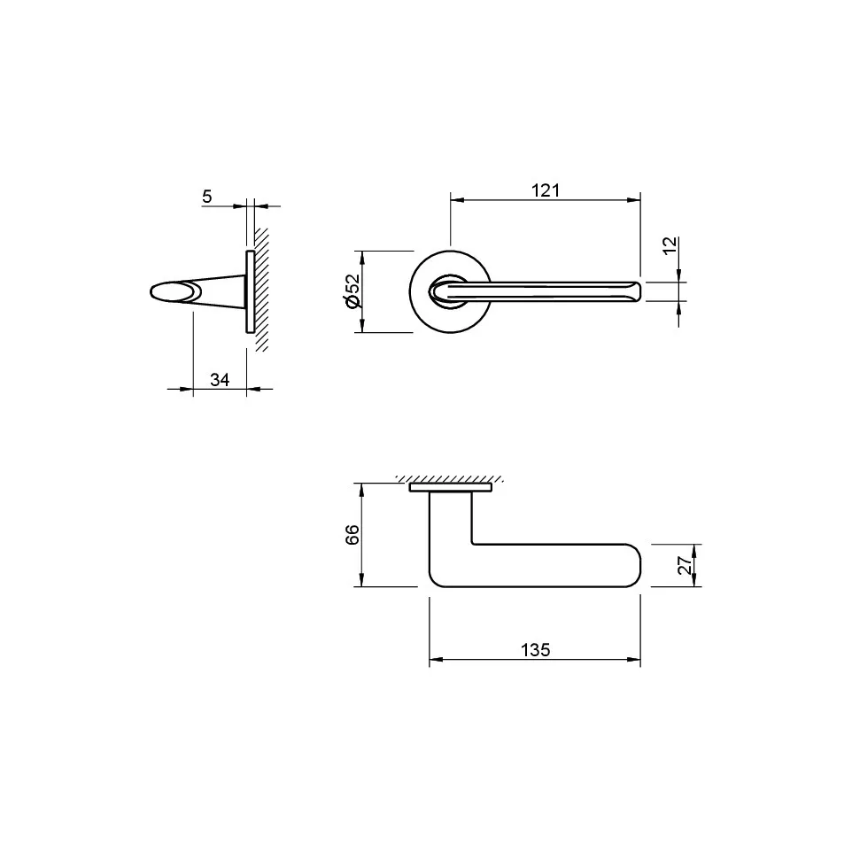 Pair of Polished Brass Door Handles...