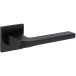 Pair of black pearl door handles on square roses 3097 5SQ 153 / PC