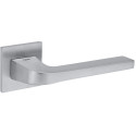 Paire poignées de porte serties sur des rosaces carrées 3097 5SQ 96 chrome satiné / PCE