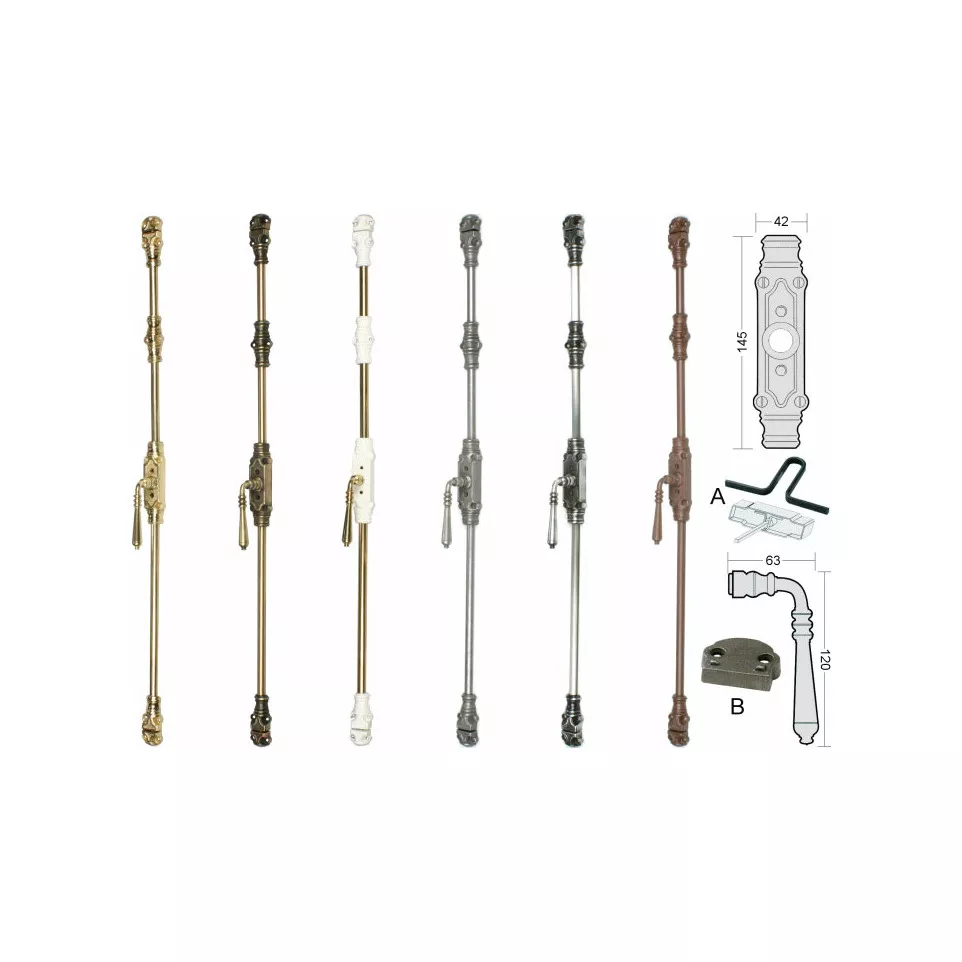 Pair of Curved Hollow Rods 1300mm for...