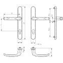 Saturn Door Handle Set on 36mm Plate 72 PZ Matte Black 9005 per piece