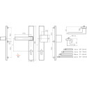 Dublin 37 Lever Handle with Pull on Plate 92 PZ Matte Black F9005 per piece