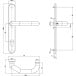 Rondo Half Lever Handle on Plate PZ92 Stainless Steel Square 9mm for Anti-Panic Lock per piece