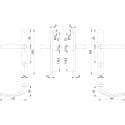 HOPPE New York 92 PZ Door Handle Set with Plate 3357N Cream F9001 / pc