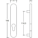 Stainless Steel Trifix Security Entry Plate 72PZ 165x30x9mm per piece