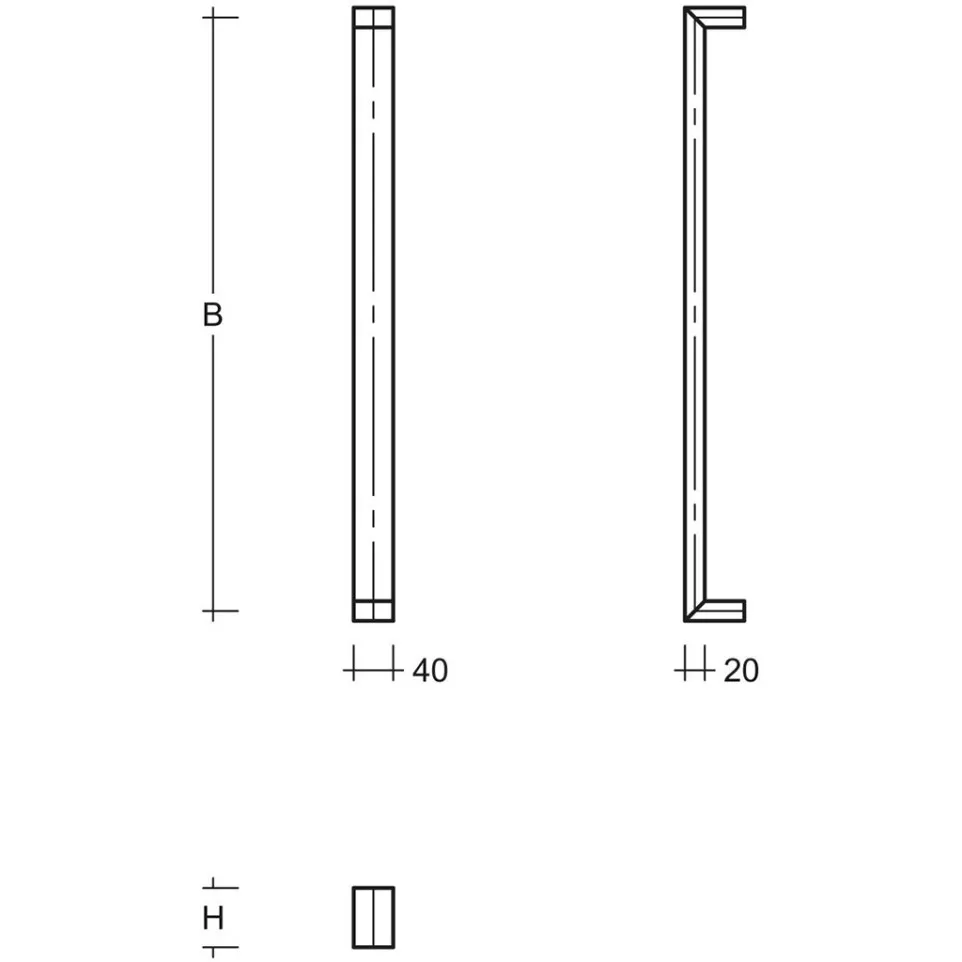 Brushed Stainless Steel U-Profile...