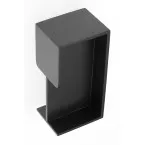 Vierkante schuifdeurgreep (40mm) mat zwart / pce