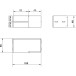 Sliding Door Handle Square 40mm Satin Stainless Steel per piece