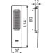 Cuvette inox GU rectangle 150 x 37mm pour châssis levant-coulissants / pce
