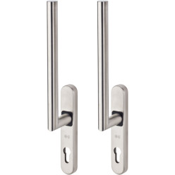Poignées double inox GU Forte avec PZ forme L-90° Ø20mm pour châssis levant-coulissants / pce