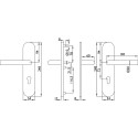 Veiligheidsgreepset L90° greep/greep PZ72 inox / pce
