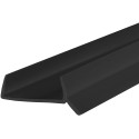 Profil bas de plinthe 18mm PVC noir / 3.6m