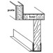 Profil bas de plinthe 18mm PVC noir / 3.6m
