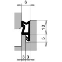 Joint de frappe intérieur de fenêtre L2110 rainure 3x5mm noir / 180m