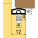 Trelleborg TSP-FLEX Acoustic Interior Door Seal L5010 Groove 4mm Small House Type Transparent / 100m