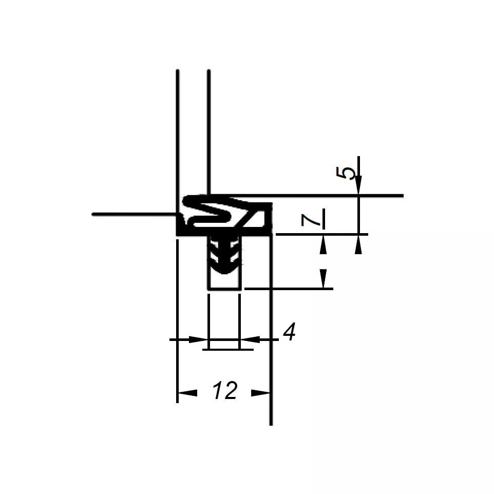 Interior Door Seal AC 6363FH RF Black...