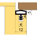 TSP-FLEX Interior Door Seal L8001 4mm Groove Small House Style White / 100m