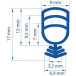 Universeal Plus Modular Renovation Seal for PVC Windows and Doors Black 5m