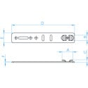 Deceuninck Zendow Fixing Bracket for Fixed PVC Frames 280x30x2mm Pack of 100