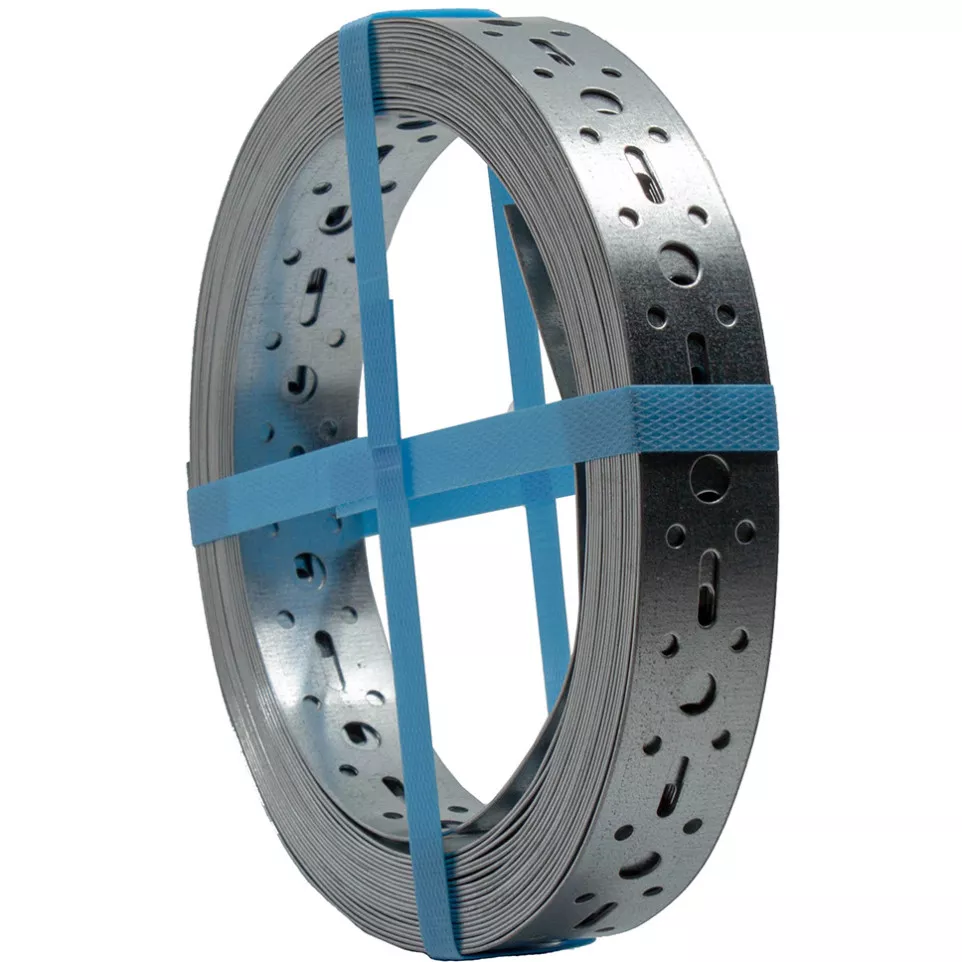 Zinc-Plated Perforated Mounting Strap...