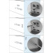 Ladezijde kit antraciet hoogte 199mm + Softclose glijders diepte 300mm max.40kg Slim / pce