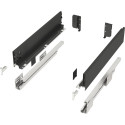 Anthracite Drawer Side Kit Height 84mm with Soft Close Slides Depth 350mm Max 40kg Slim per piece