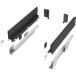 Kit de côtés de tiroir anthracite hauteur 84mm + coulisses Softclose profondeur 300mm max.40kg Slim / pce