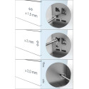 Kit de côtés de tiroir anthracite hauteur 84mm + coulisses Softclose profondeur 300mm max.40kg Slim / pce