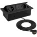 Kombi Box softclose wandcontactdoos 2 x 220V 1 x USB A 1 x USB C mat zwart 3m kabel / pce