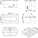 Kombi Box softclose wandcontactdoos 2 x 220V 1 x USB A 1 x USB C mat zwart 3m kabel / pce